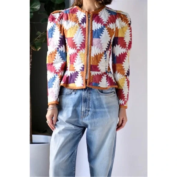 Isabel Marant Etoile Hafileal Quilt Quilted Jacket in Yellow - Picture 9 of 12